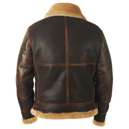 William - Chaqueta retro para hombres, gruesa y cálida