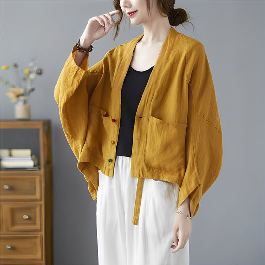 Shelia - Chaqueta corta suelta con bolsillos