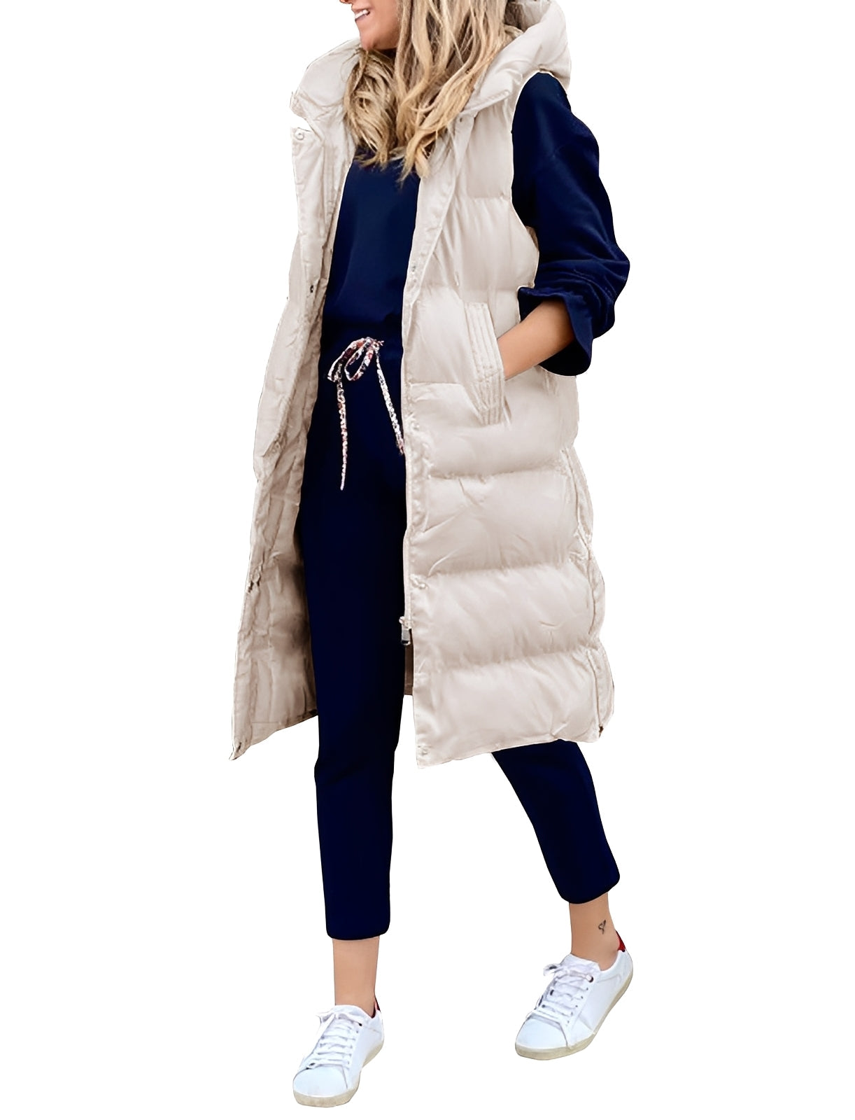 Amilia - Chaleco-abrigo para mujeres, elegante y sin mangas