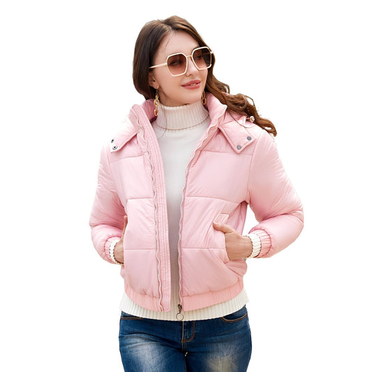 Yazmin - Chaqueta con capucha para mujeres, impactante y brillante