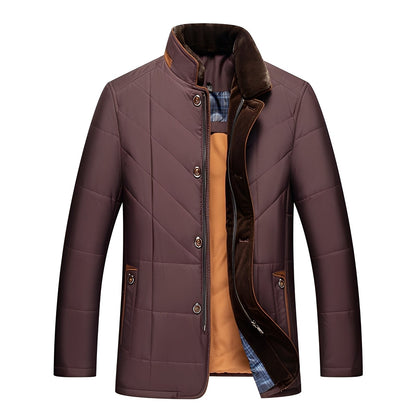 Rodney – Chaqueta con estilo y acolchada con botones para hombres