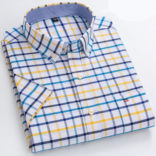 Desmond - Camisa simple y cómoda con bolsillo frontal para hombres