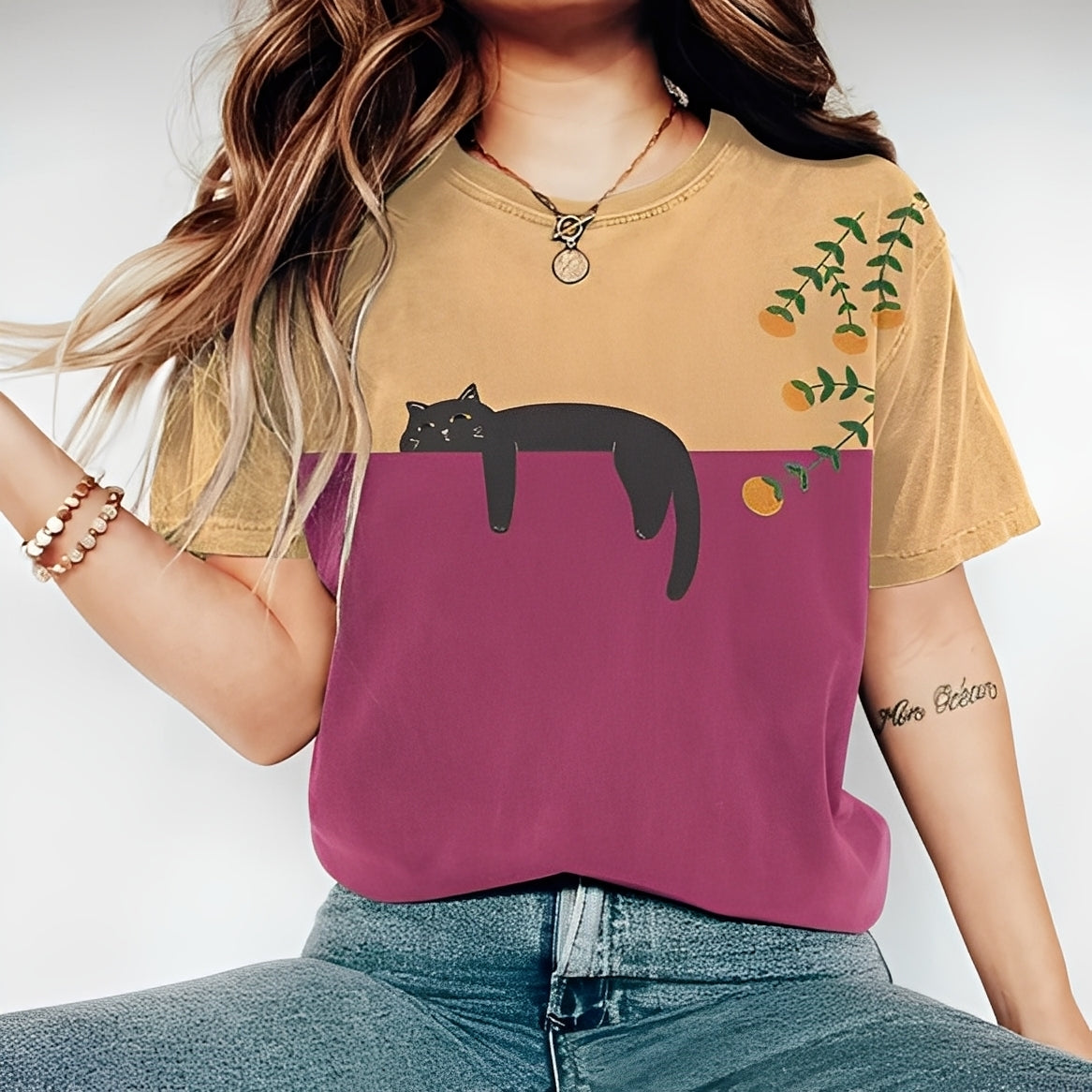 Alvina - Playera casual con diseño para mujer