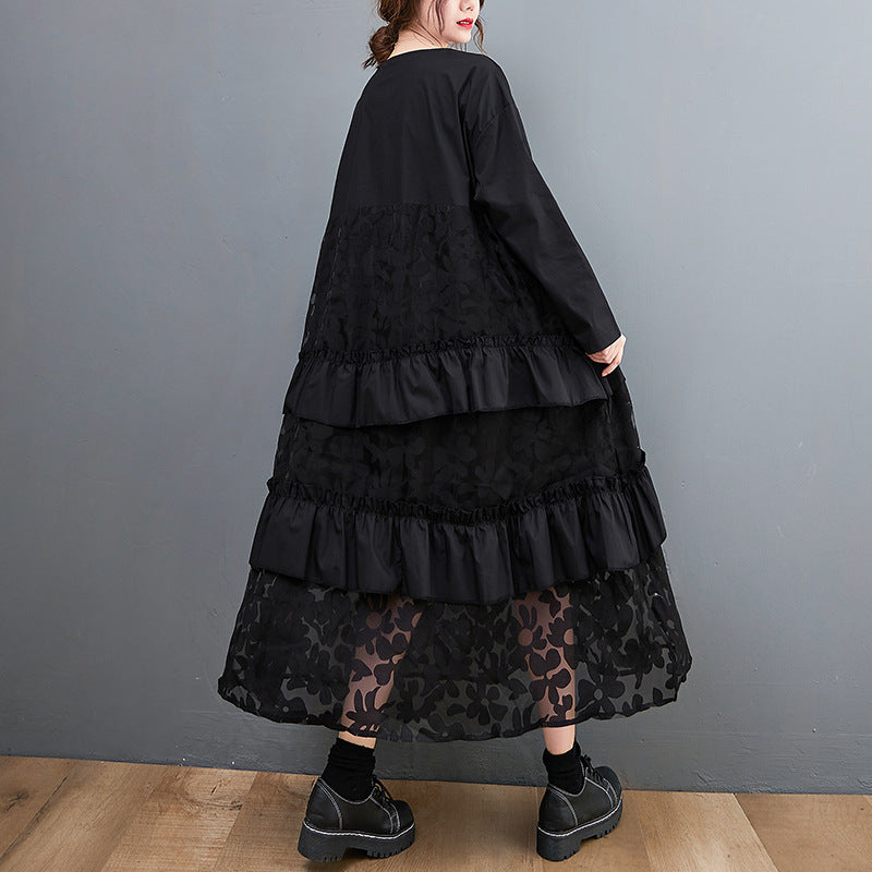 Lauryn - Vestido bohemio informal con volantes para mujer