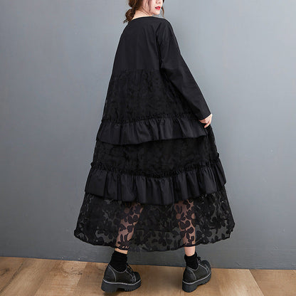 Lauryn - Vestido bohemio informal con volantes para mujer