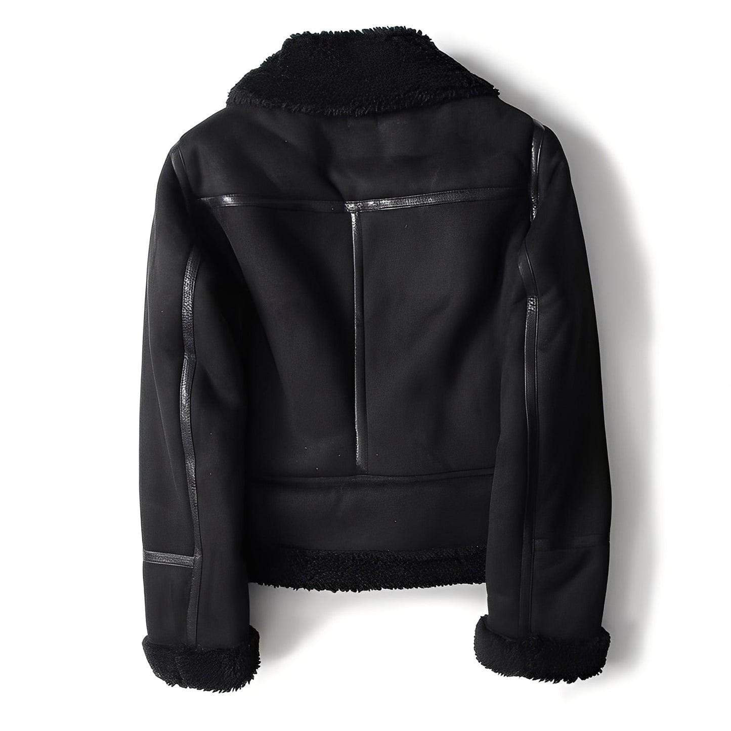 Yasmine - Chaqueta biker cálida de cuero de oveja para mujeres