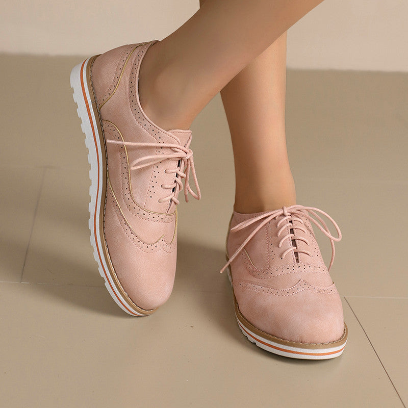 Gemma - Zapatos Derby Casual de Gamuza para Mujer