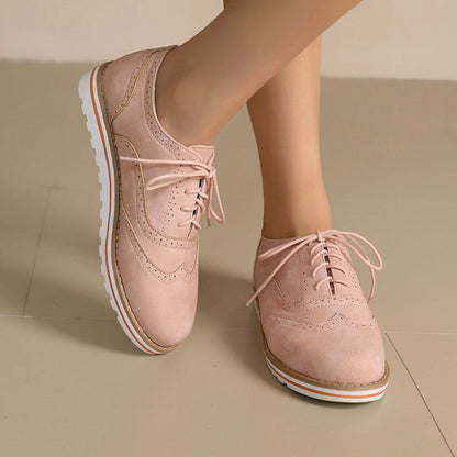 Gemma - Zapatos Derby Casual de Gamuza para Mujer