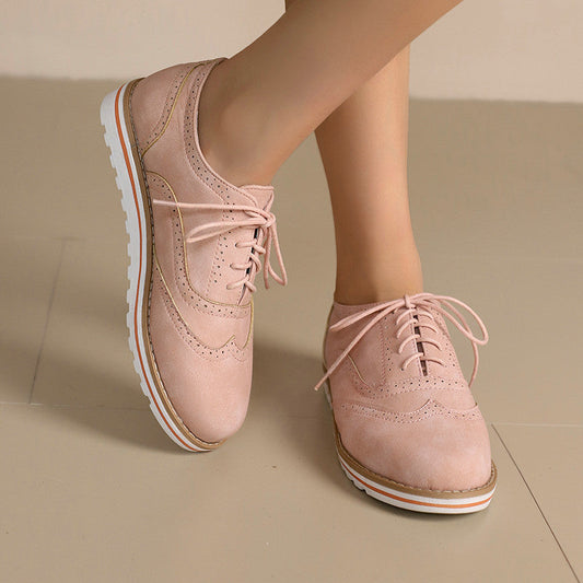 Gemma - Zapatos Derby Casual de Gamuza para Mujer