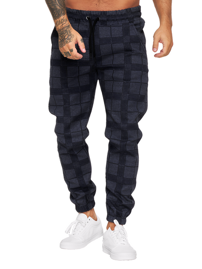 Colbert - Pantalón de cuadros para hombres, confortable y amplio