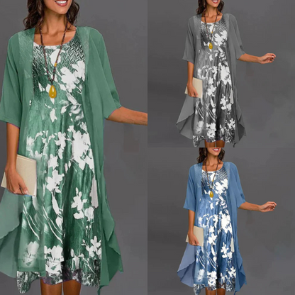 Celia – Mini-vestido de flores con blazer