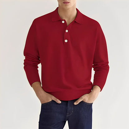 Dominic - Polo Casual de Manga Larga para Hombres