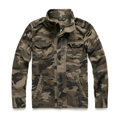 Trenton - Chaqueta de mezclilla clásica con bolsillos para hombres