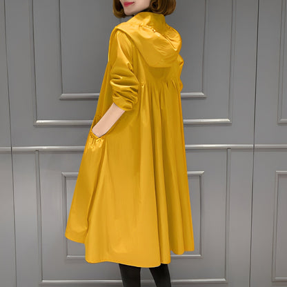 Margarette - Impermeable elegante con capucha para mujeres