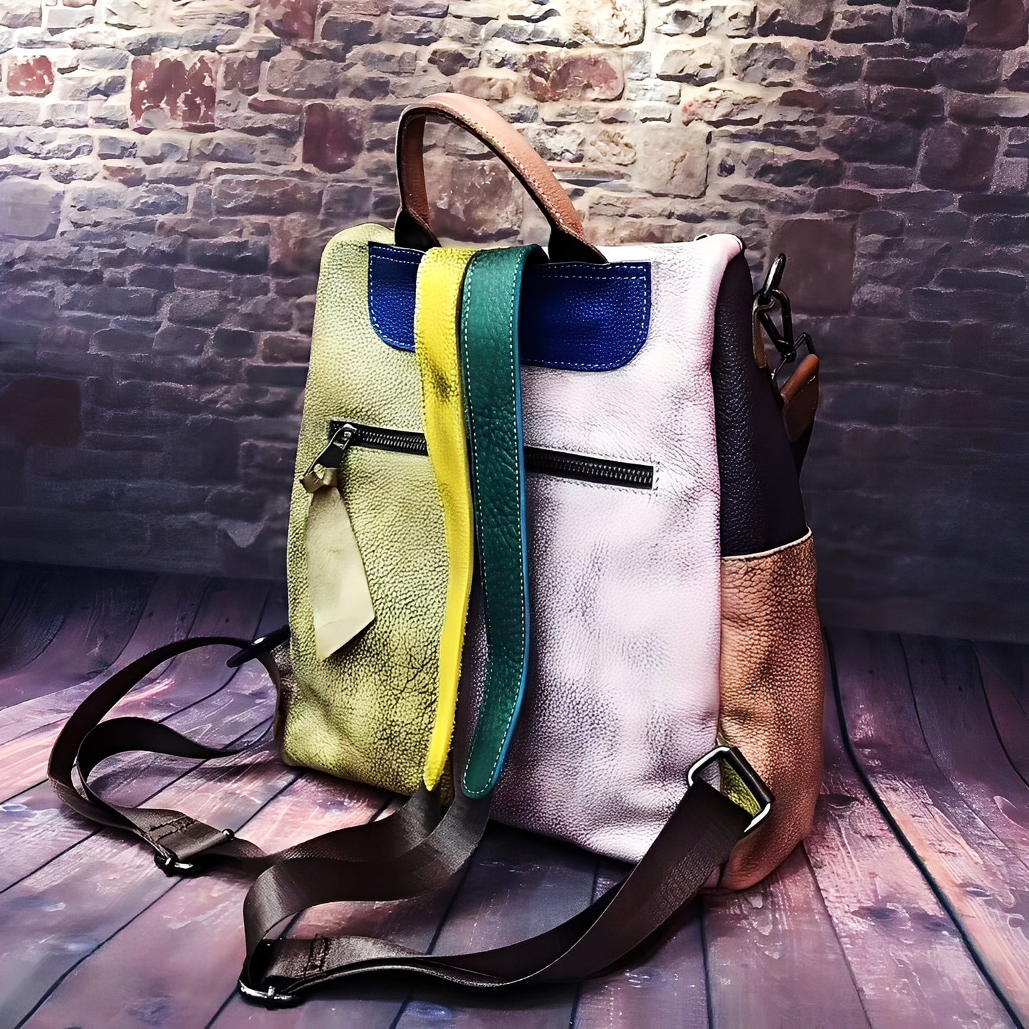 Alayna - Mochila de cuero clásica para mujeres