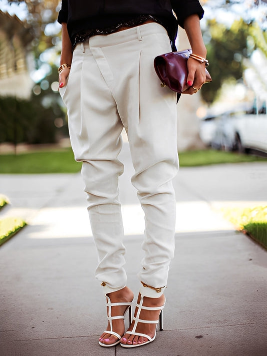 Bethanie - Pantalones actuales de tiro alto para mujer