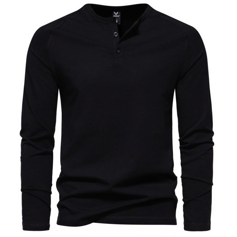 Malcom - Camisa sencilla y casual de manga larga para hombres