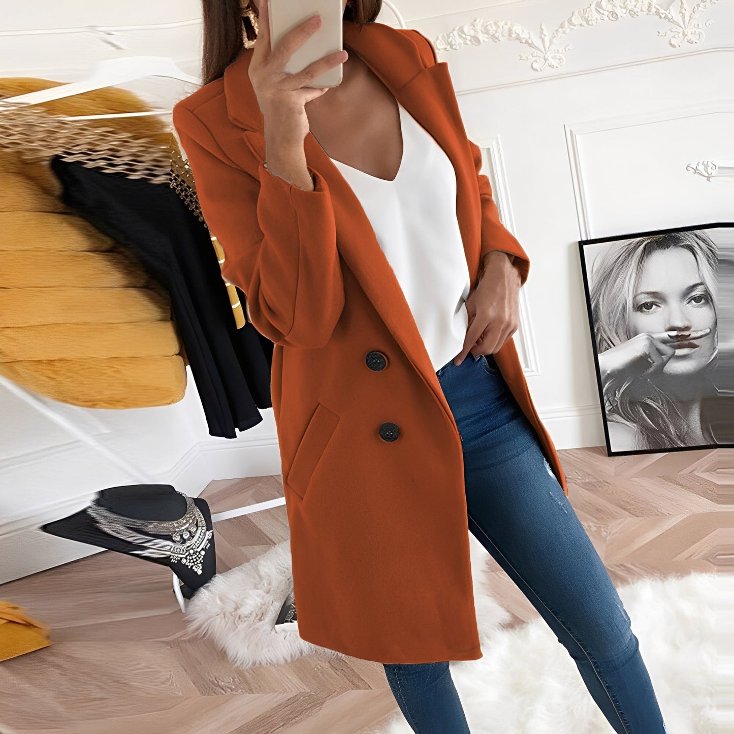 Nichole - Abrigo largo elegante y abrigado para mujeres
