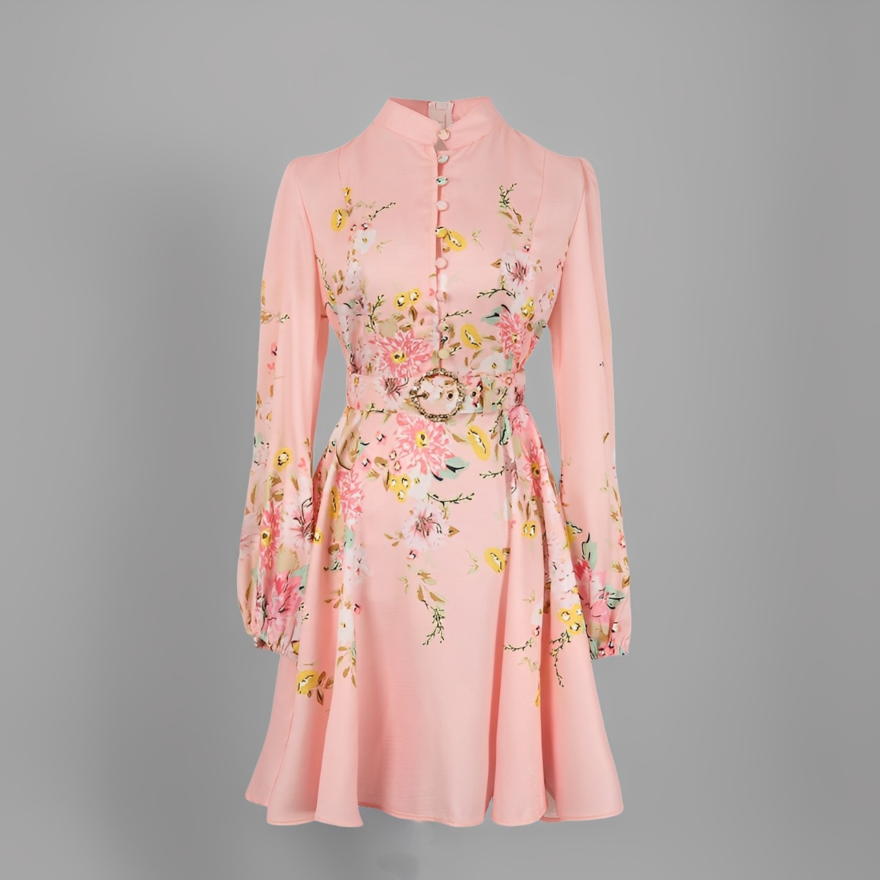 Debra - Vestido corto elegante con botones para mujeres