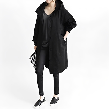 Giselle - Abrigo Impermeable con Capucha para Mujer