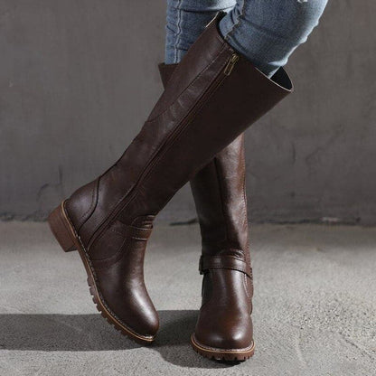 Marly - Botines Casuales con Hebilla de Adorno para Mujeres