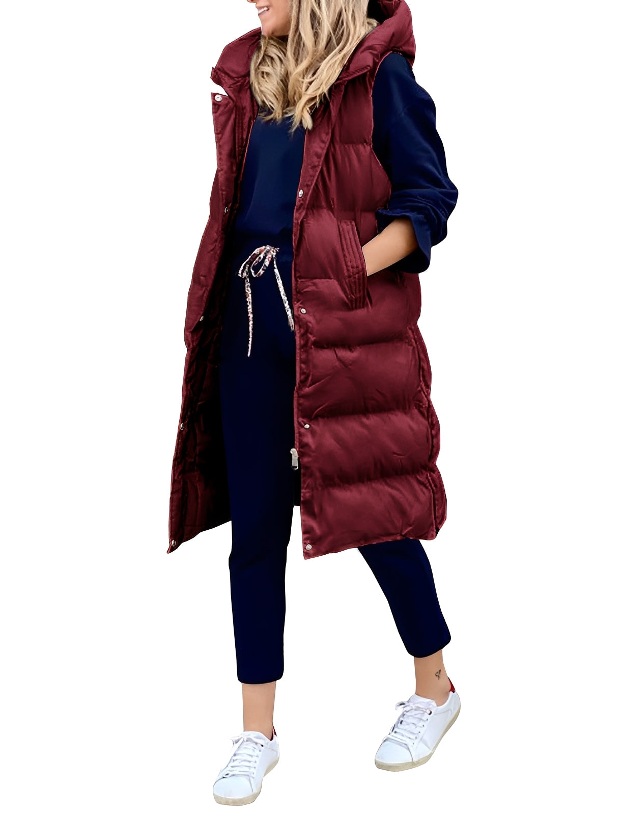 Amilia - Chaleco-abrigo para mujeres, elegante y sin mangas