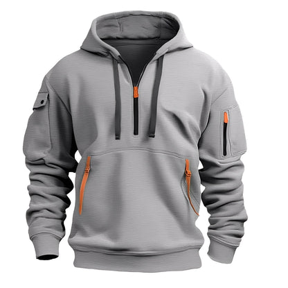 Burton - Sudadera holgada con media cremallera para hombres