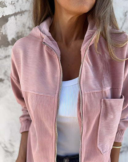 Gillian - Chaqueta de pana casual con capucha para mujeres