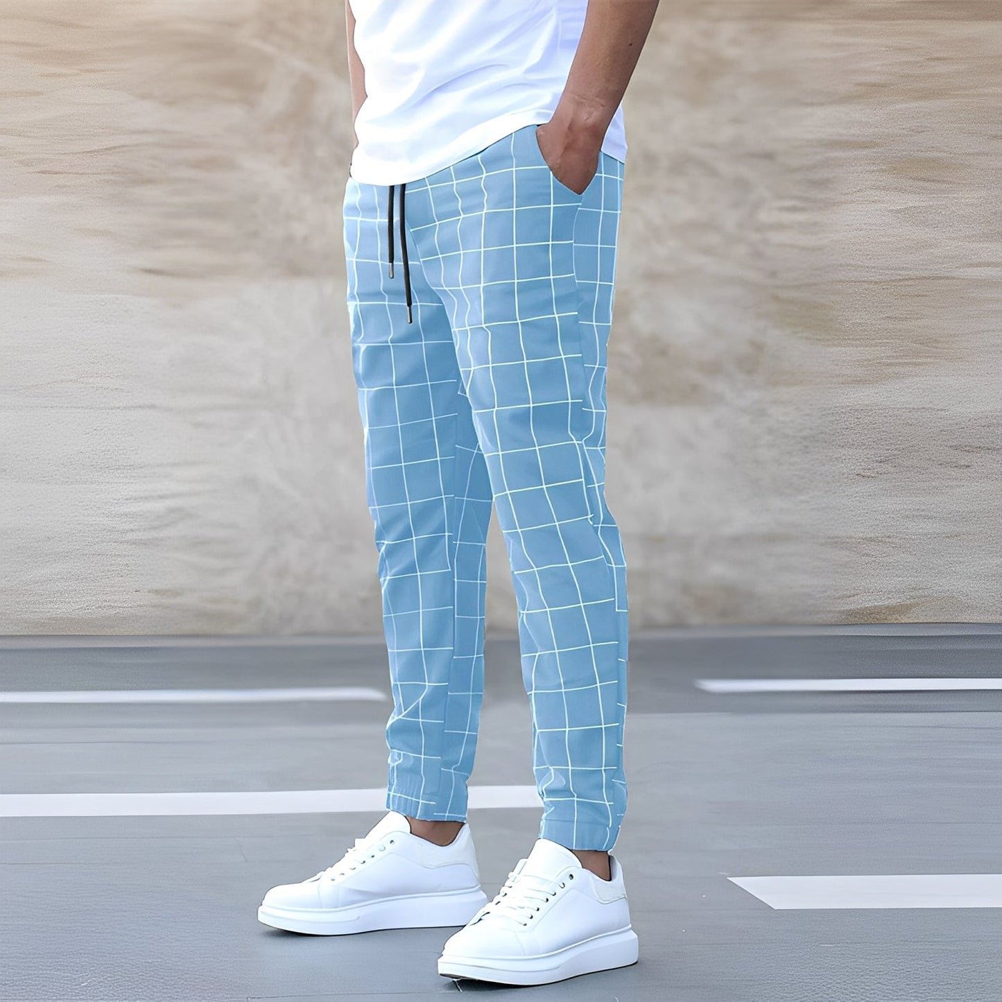 Geoffroy - Pantalón de hombre cómodo con cordón