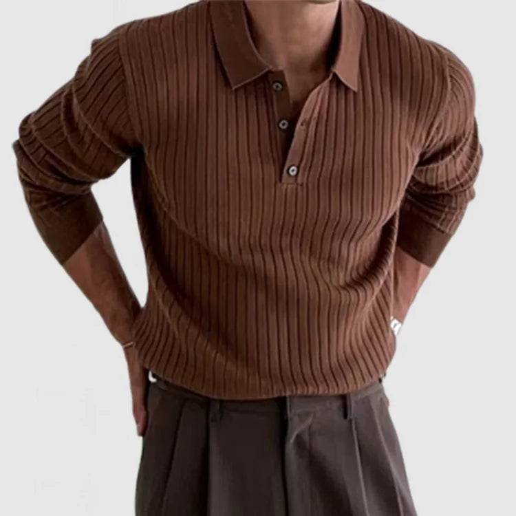 Blaine – Camisa Polo de Manga Larga para Hombres