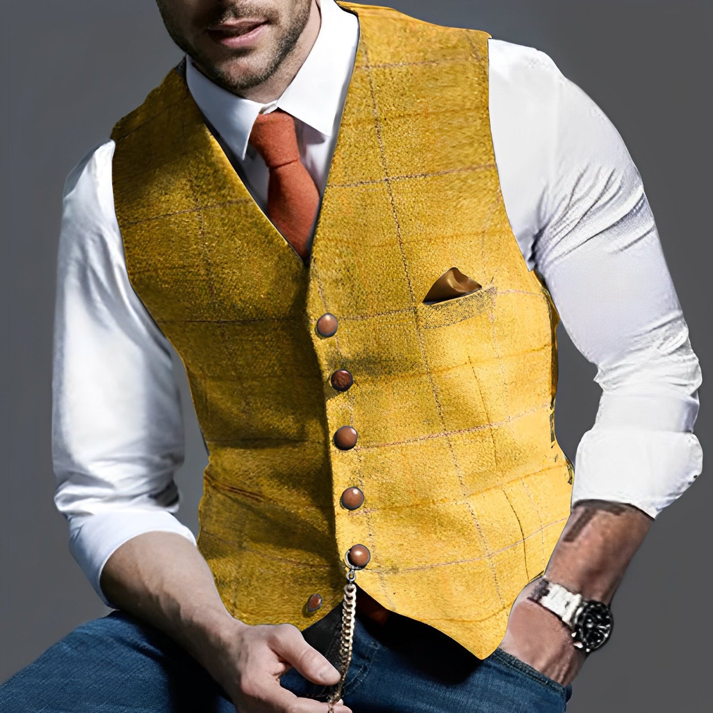 Jasper – Chaleco Vintage para Hombres