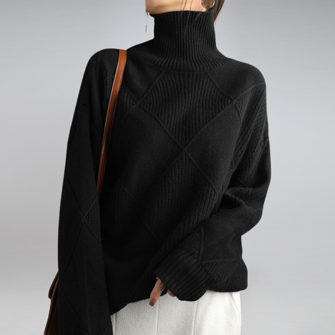 Camille – Suéter de cuello alto de cachemira para mujeres