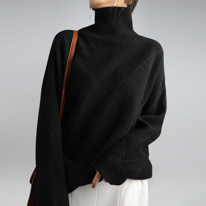 Camille – Suéter de cuello alto de cachemira para mujeres