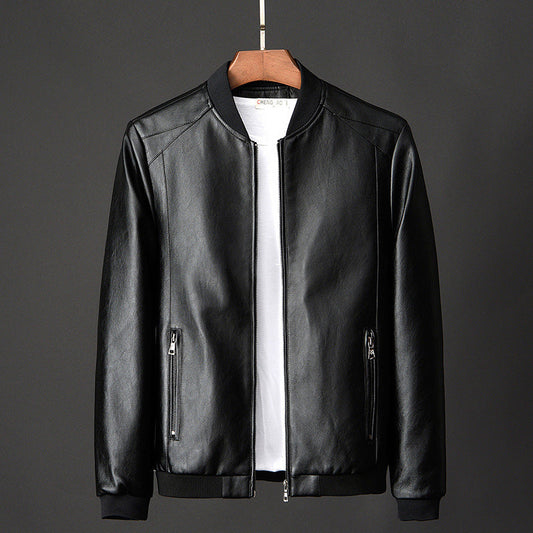 Clifford - Elegante chaqueta de cuero para motociclista para hombres