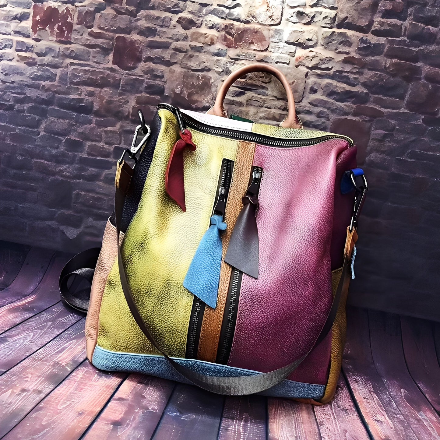 Alayna - Mochila de cuero clásica para mujeres