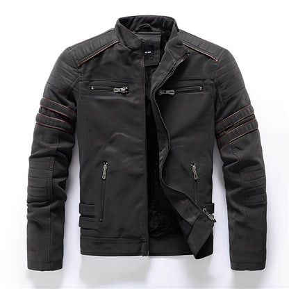 Dillan - Elegante chaqueta de cuero para moto para hombres