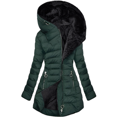 Jasmine - Moderna chaqueta con capucha para invierno de mujeres