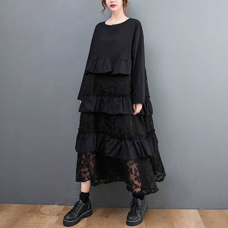 Lauryn - Vestido bohemio informal con volantes para mujer