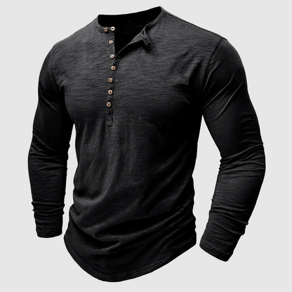 Ansel - Camisa de Algodón para Hombre, Casual con Botones