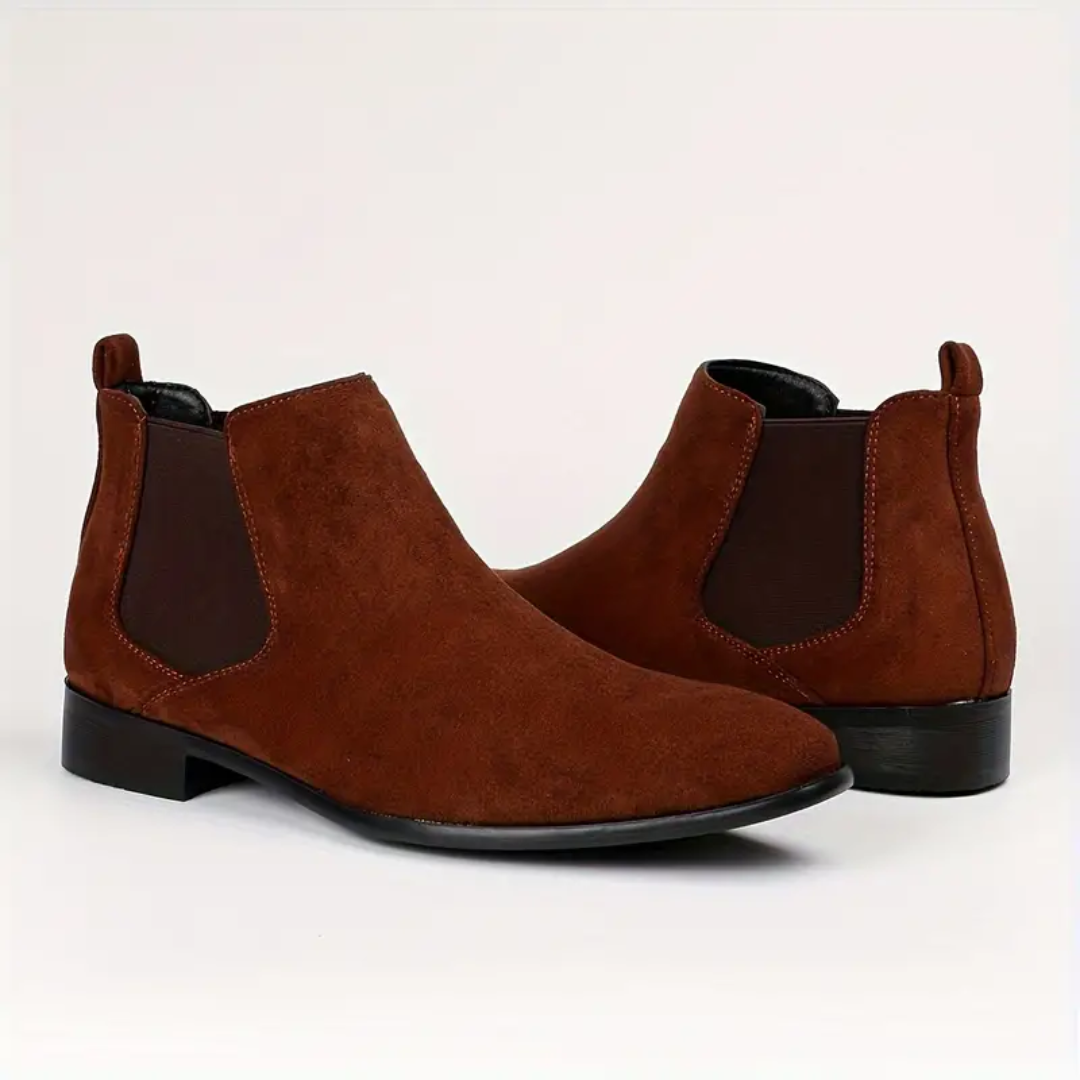 Dario – Botas Chelsea de Cuero Auténtico con Tacón Bajo