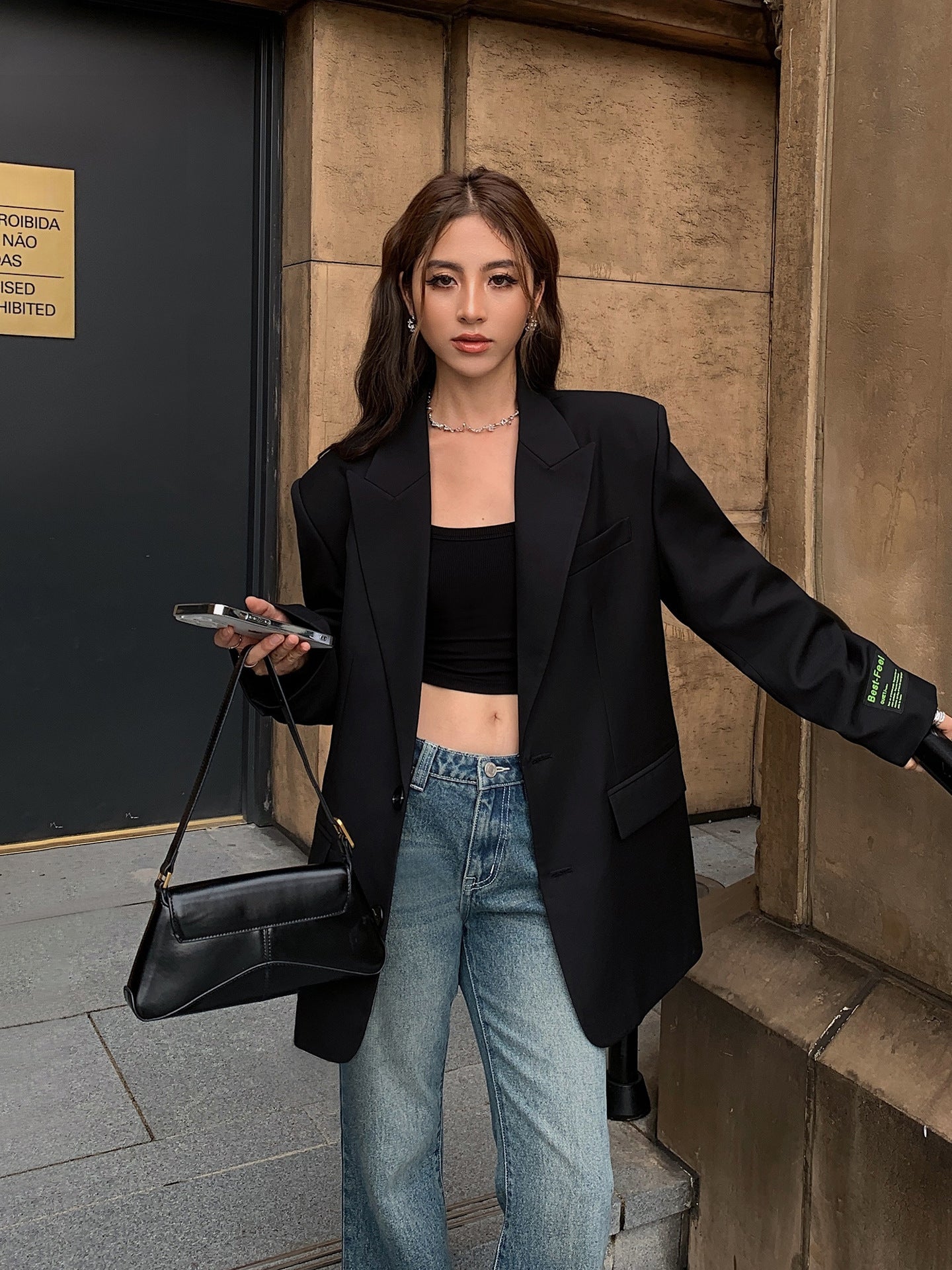Shaye - Chaqueta amplia de estilo clásico para mujeres