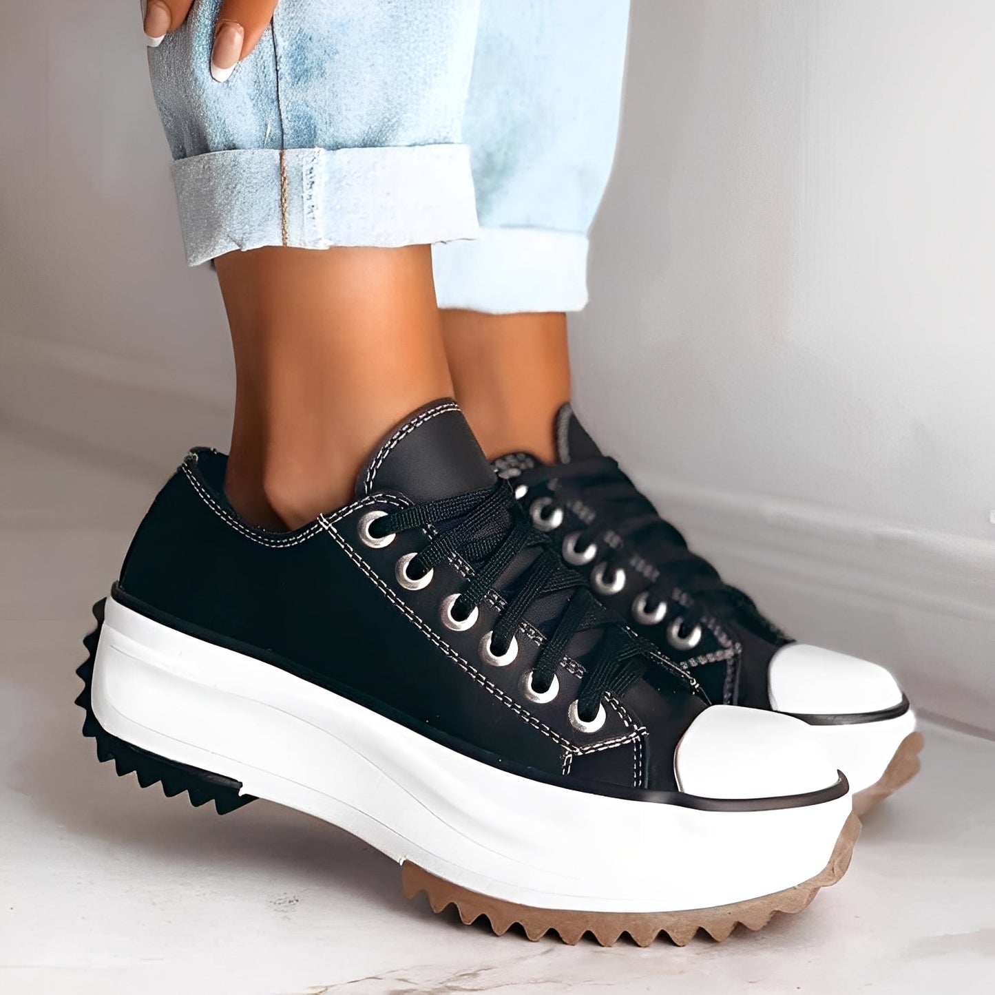Lorayne - Zapatos cómodos para mujer con suela amplia