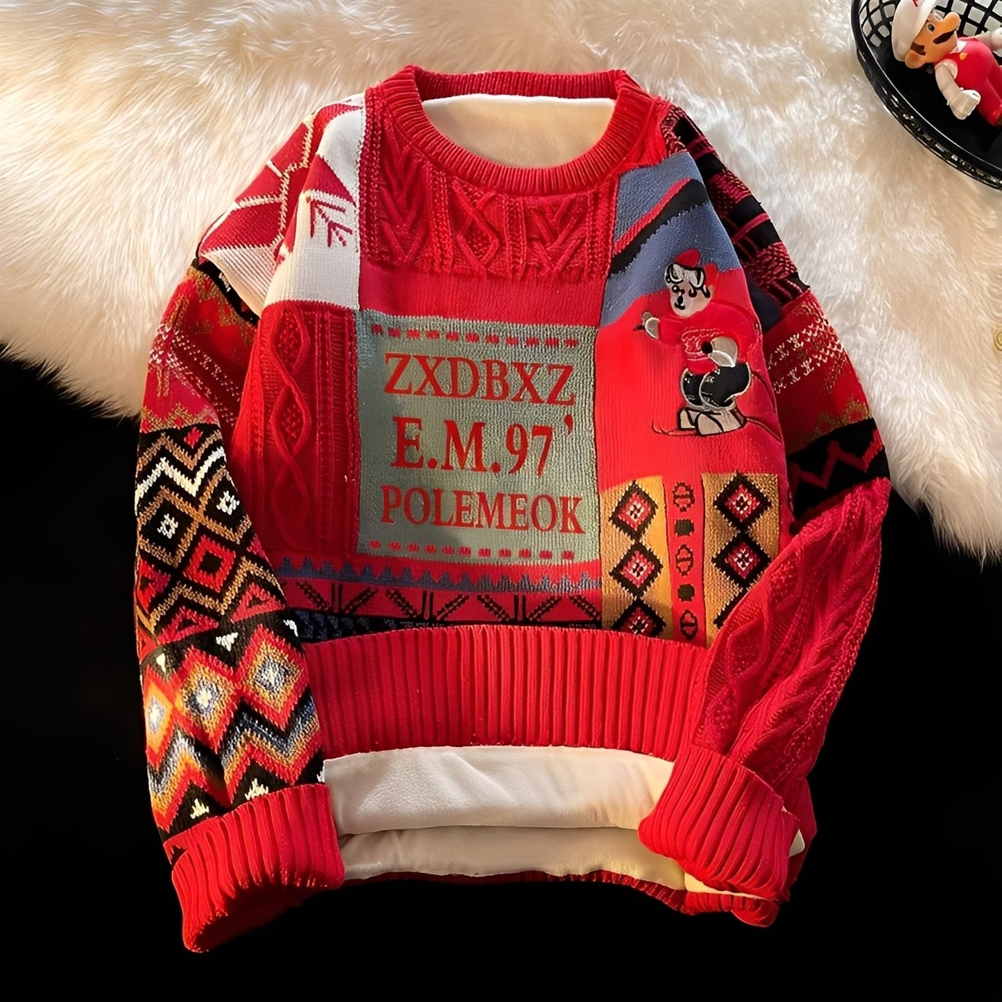 Charles - Suéter navideño elegante y amplio tejido para mujer