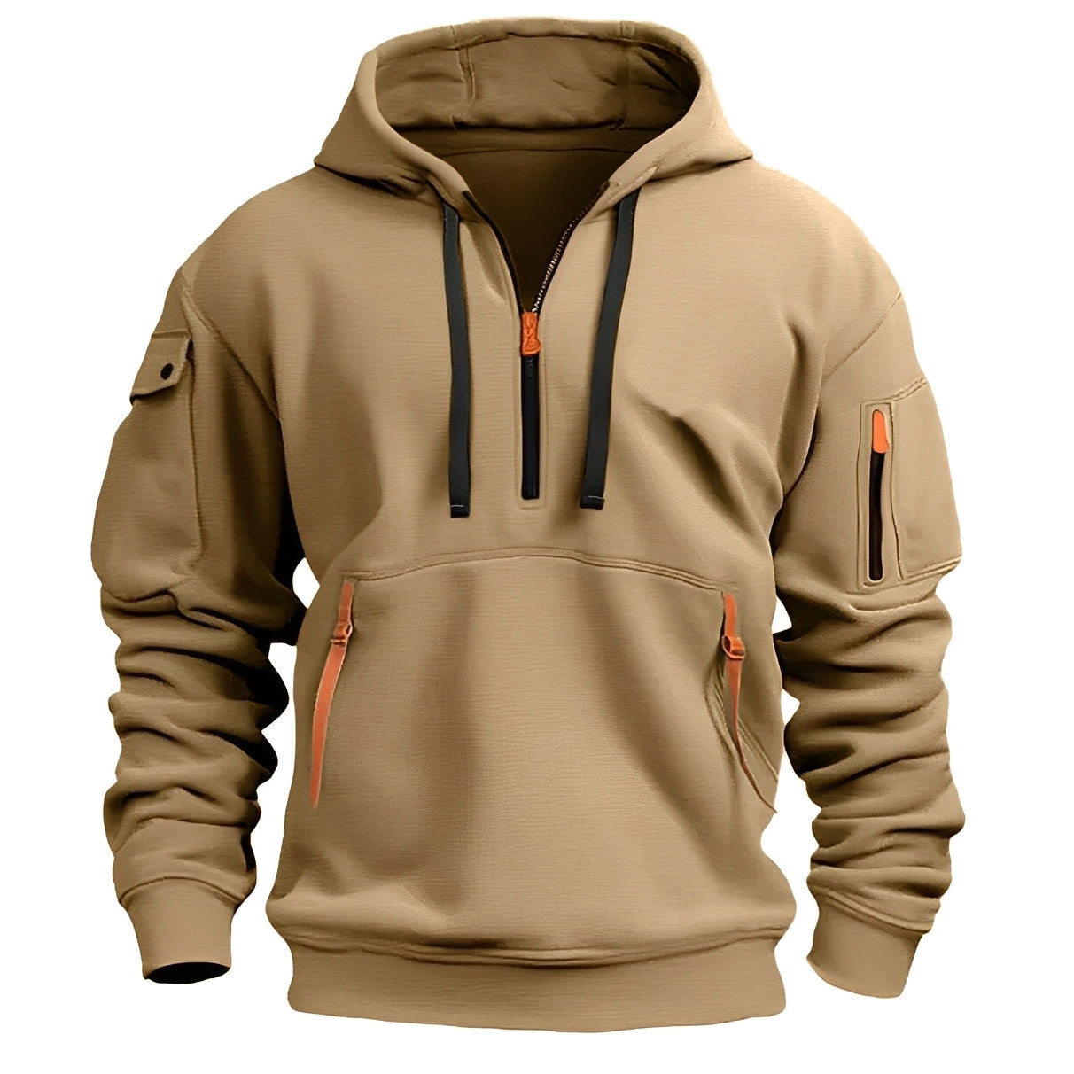 Burton - Sudadera holgada con media cremallera para hombres