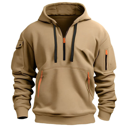 Burton - Sudadera holgada con media cremallera para hombres