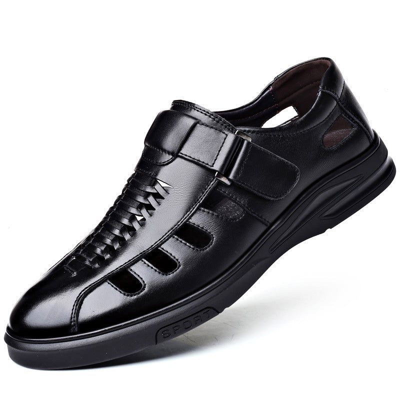 Nelson - Sandalias de cuero perforado para hombres elegantes
