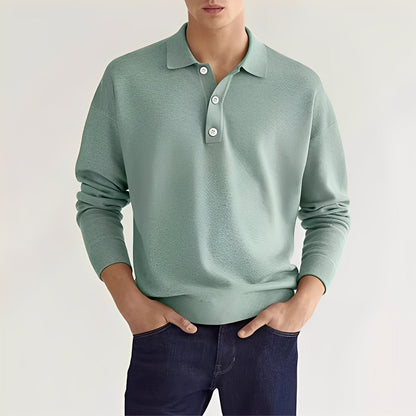 Dominic - Polo Casual de Manga Larga para Hombres