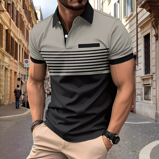 Rayden - Polo masculino de rayas elegante