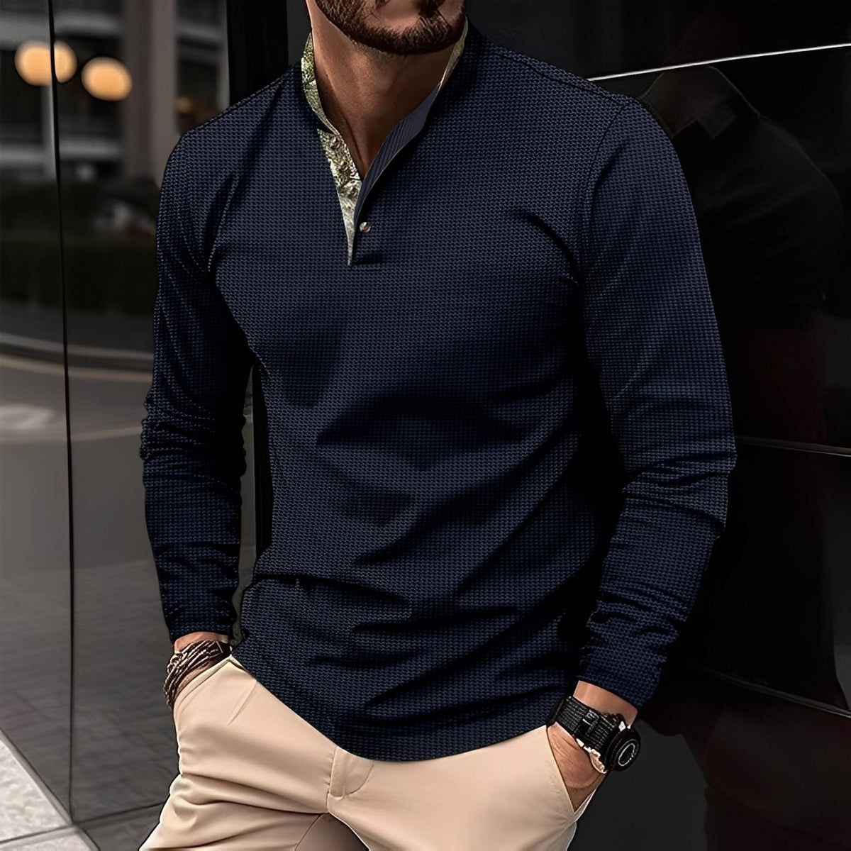 Chester - Polo Hombre Moderno con Cuello de Solapa
