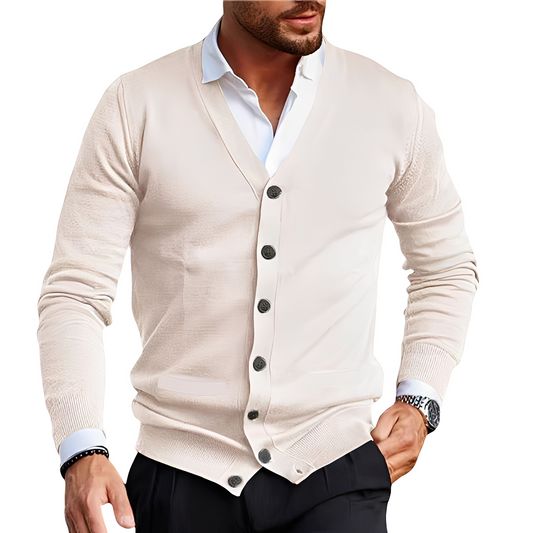 Kyler - Chaqueta de punto moderna con botones para hombres